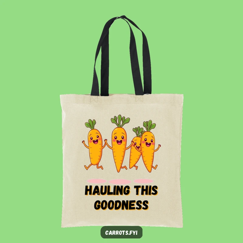 Funny Carrot Jump Squad Tote Bag: Carry Your Laughs with Stylish Veggie Fun!