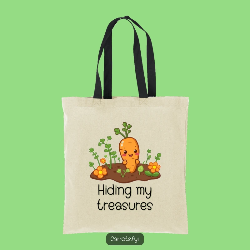 Funny Mischievous Carrot Tote Bag - Carry Secrets Veggie Humor Gift