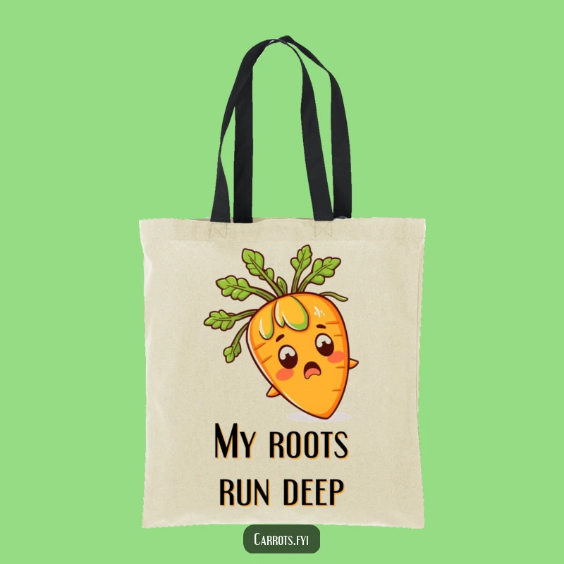 Funny Surprised Carrot Tote Bag: Eco-Friendly Veggie Art, Hilarious Shopping Companion Gift
